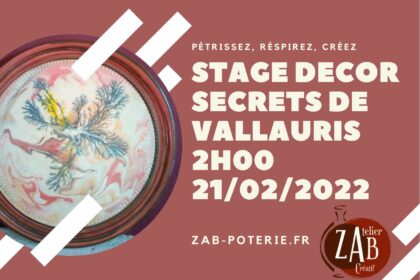 stage exceptionnel décor poterie Vallauris Mocha-tea et Jaspe